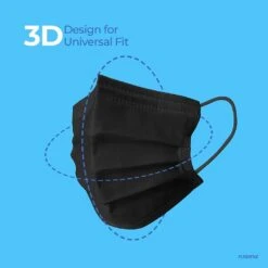 FLYGIENEDisposable Travel Face Mask 5 Count Black -Men Clothing Store wh1fg flygiene disposable travel face mask 5 count 5