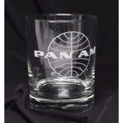 Pan Am Globe Logo Rocks Glass