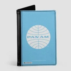 Pan Am Logo Light Blue RFID Passport Cover