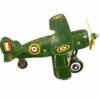 Collectible Tin Toy "Curtis" Green Biplane