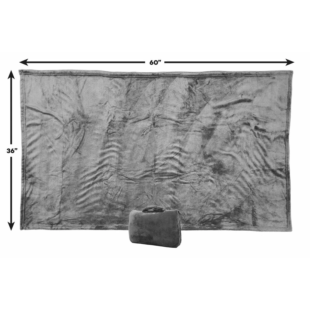 Cabeau Fold 'n Go™ Travel Blanket - Charcoal 7 Cabeau Fold 'n Go™ Travel Blanket - Charcoal - Image 5
