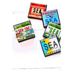 SEA-TAC Vintage Airport Coaster Set -Men Clothing Store whcr sea tac vintage airport coaster set 3