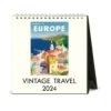 Vintage Desk Calendar Travel 2024