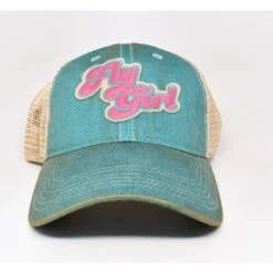 Fly Girl Vintage Trucker Cap -Aqua -Men Clothing Store whlgy fly girl vintage trucker cap aqua 4