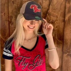 Fly Girl Vintage Trucker Cap -Denim Blue -Men Clothing Store whlgy fly girl vintage trucker cap denim blue 2