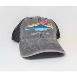 Seattle Plane Horizon Vintage Trucker Cap