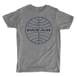 Pan Am Grey Logo Mens T-shirt