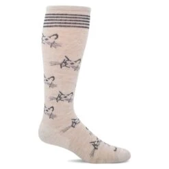 Womens Compression Socks Feline Fancy Barley S/M