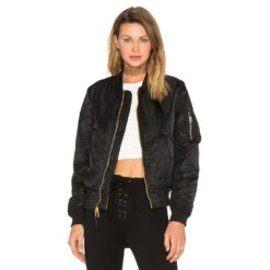 Womens MA-1 Flight Jacket Black -Men Clothing Store womens ma 1 flight jacket black 3