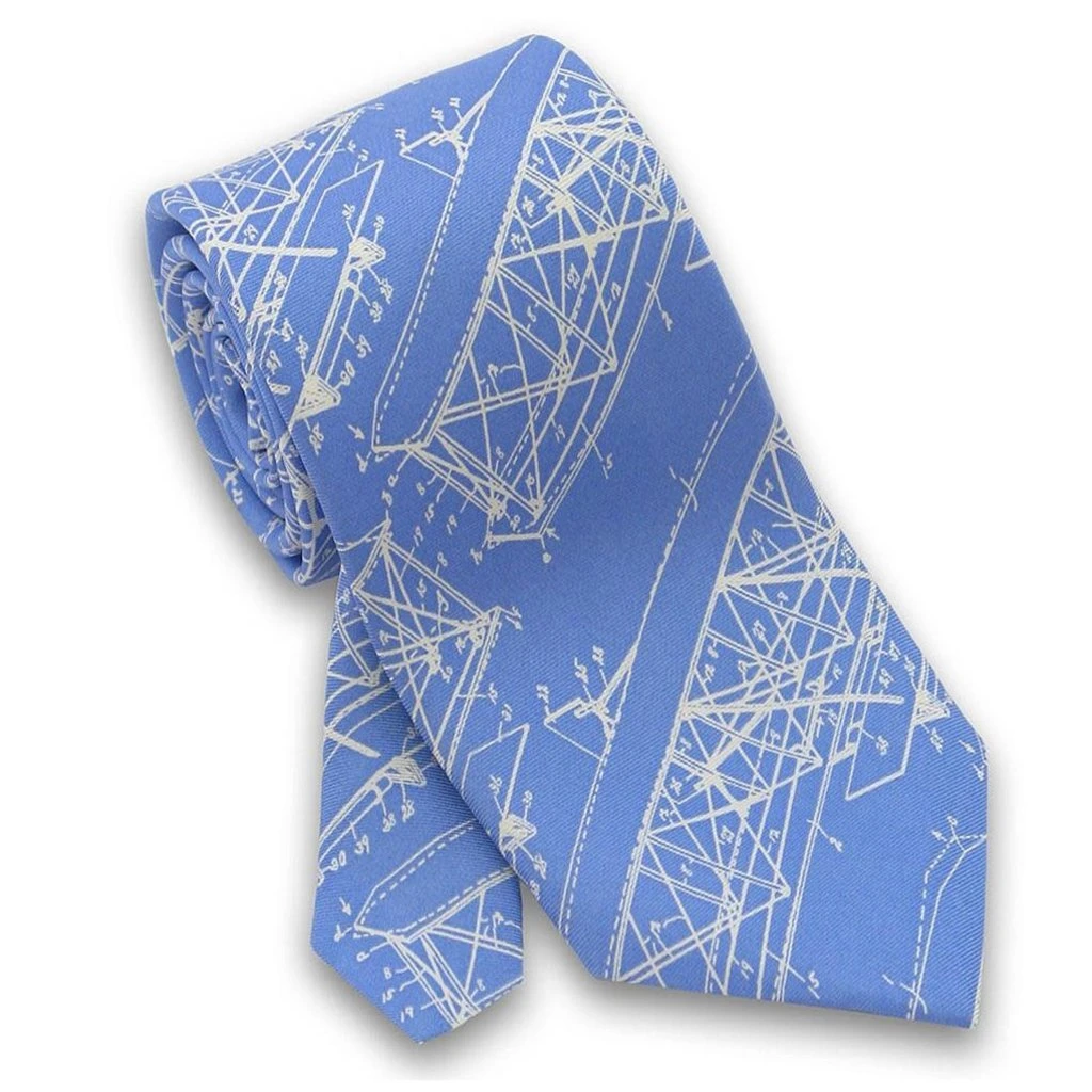 Wright Brothers Blue/Ivory Necktie 3 Wright Brothers Blue/Ivory Necktie