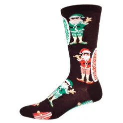 Mens Christmas Socks Surf Santa