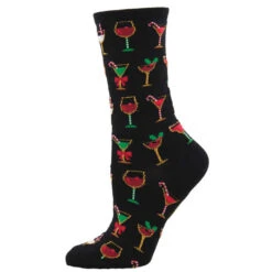 Womens Socks Christmas Cocktails